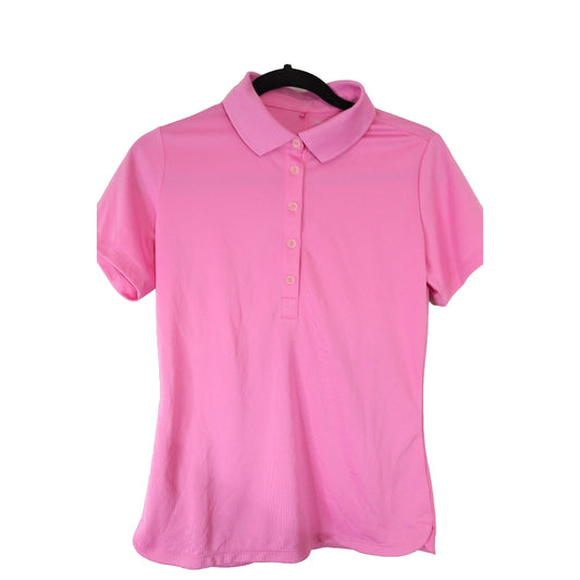Nike Gold Pink Dri Fit Size Small Polo Short Sleeve