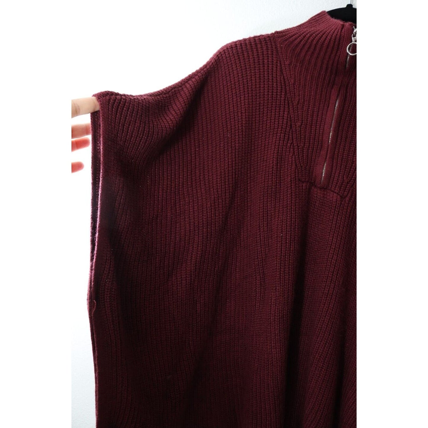 Lane Bryant Relaxed Sleeve Turtleneck Poncho Maroon