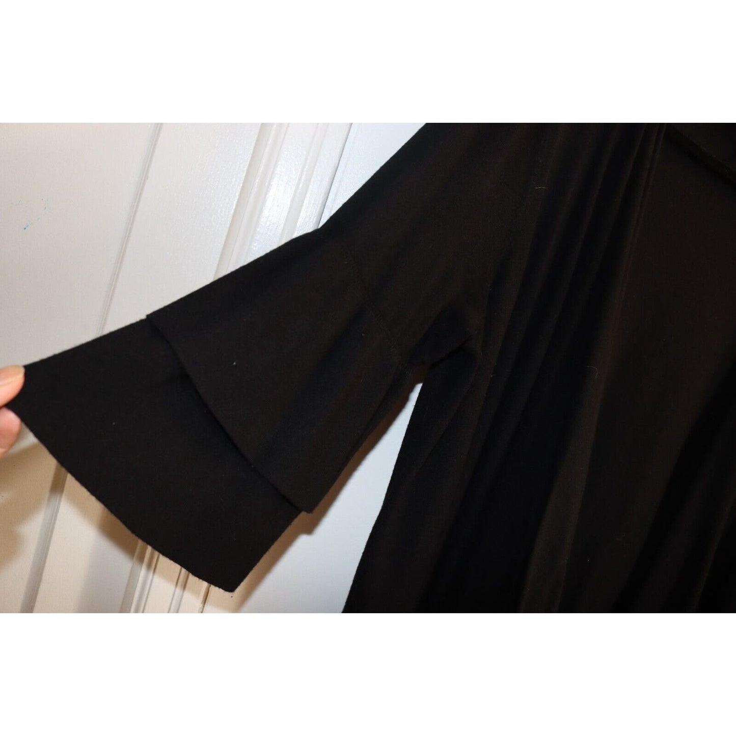 Lane Bryant Black Open Cardigan Waterfall Duster