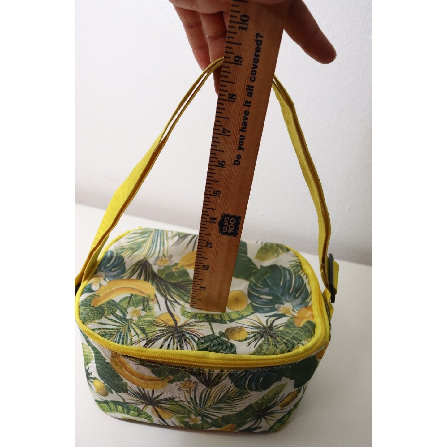 Lemon, Banana and Leaf Lunch Bag Adjustable Top Open