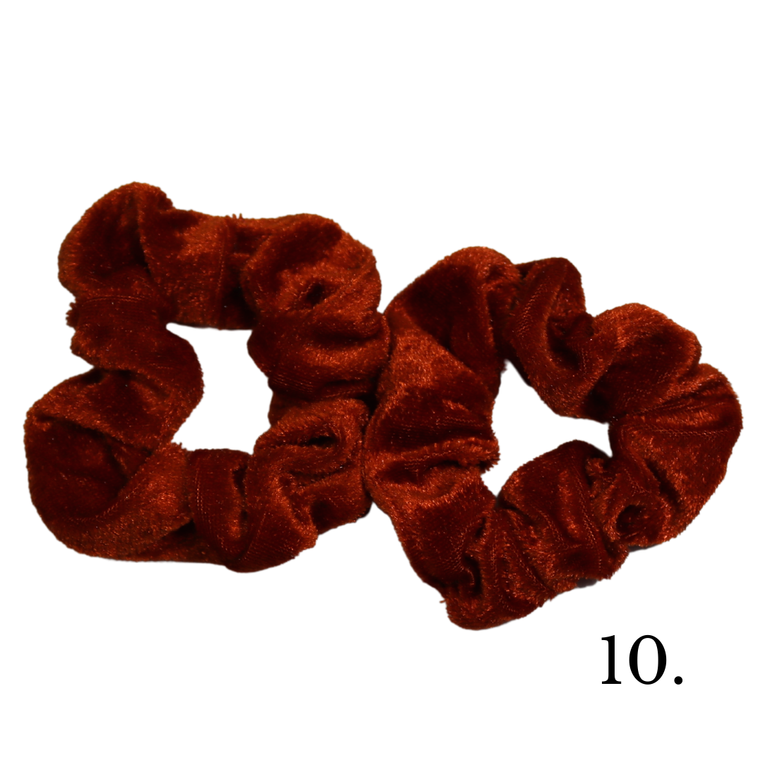 Brown Tone Velvet Poofs Collection
