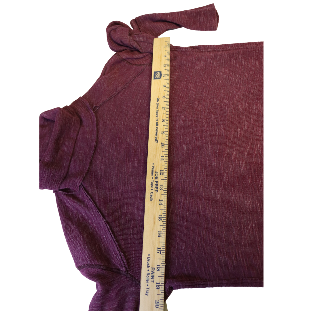 We the free long sleeve turtleneck open back maroon XS (K)