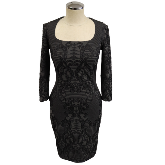 Cache Dress Bodycon Small Long Sleeve Stretchy