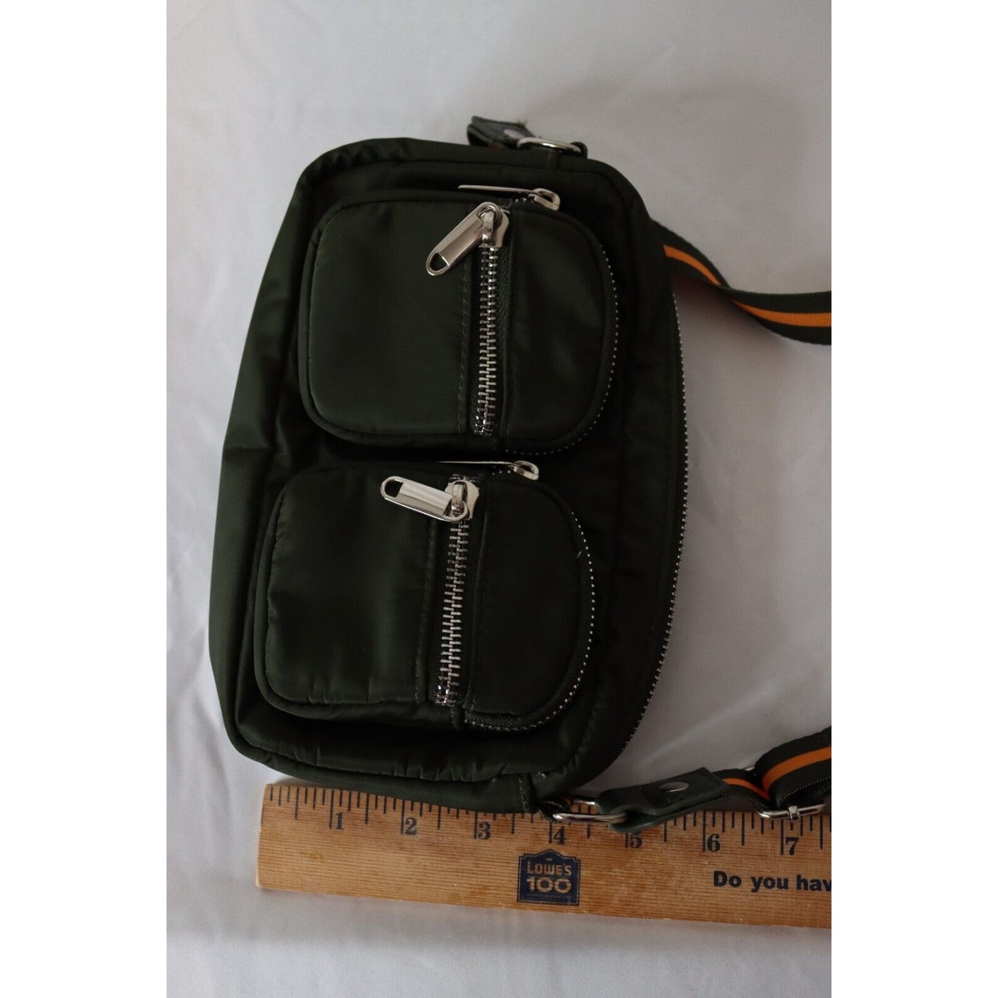 Wild Fable Crossbody Bag with Pockets Army Green Silver Hardware