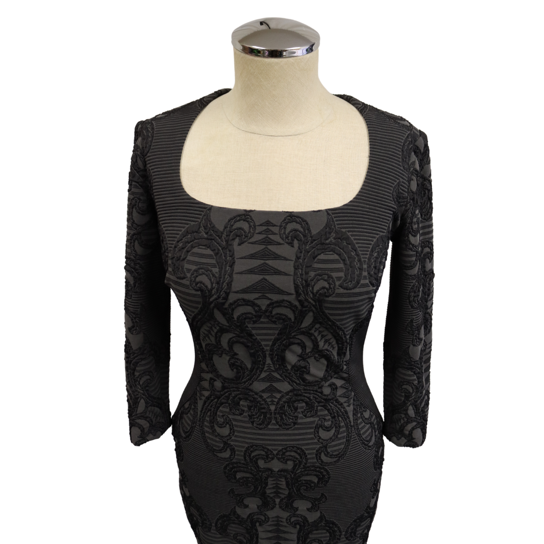 Cache Dress Bodycon Small Long Sleeve Stretchy