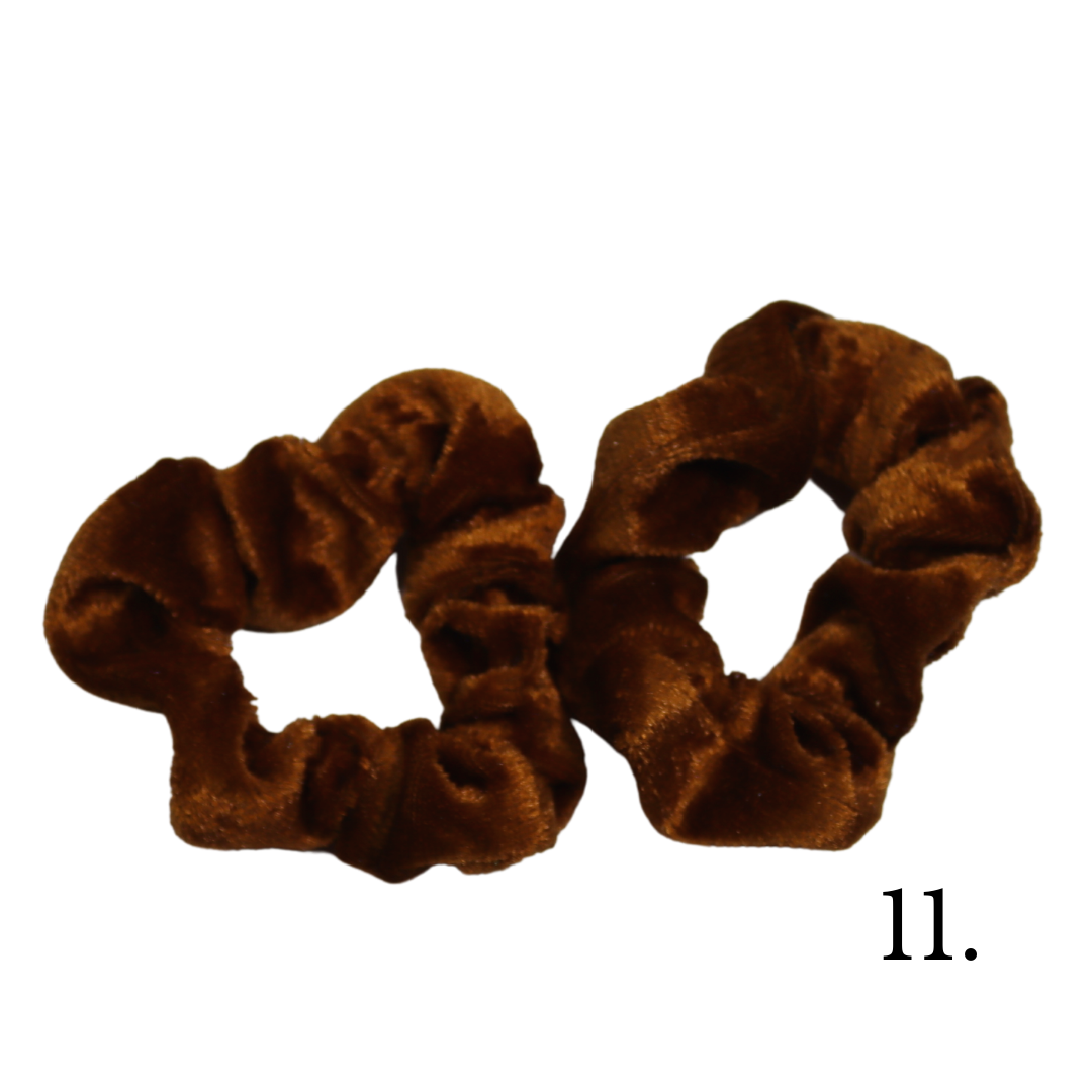 Brown Tone Velvet Poofs Collection