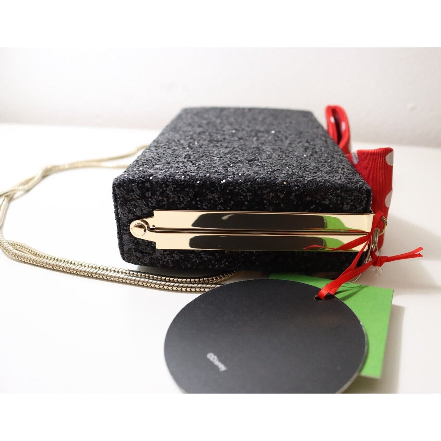 New Kate Spade x Disney Minnie Mouse Bow Clutch Crossbody Handbag Purse