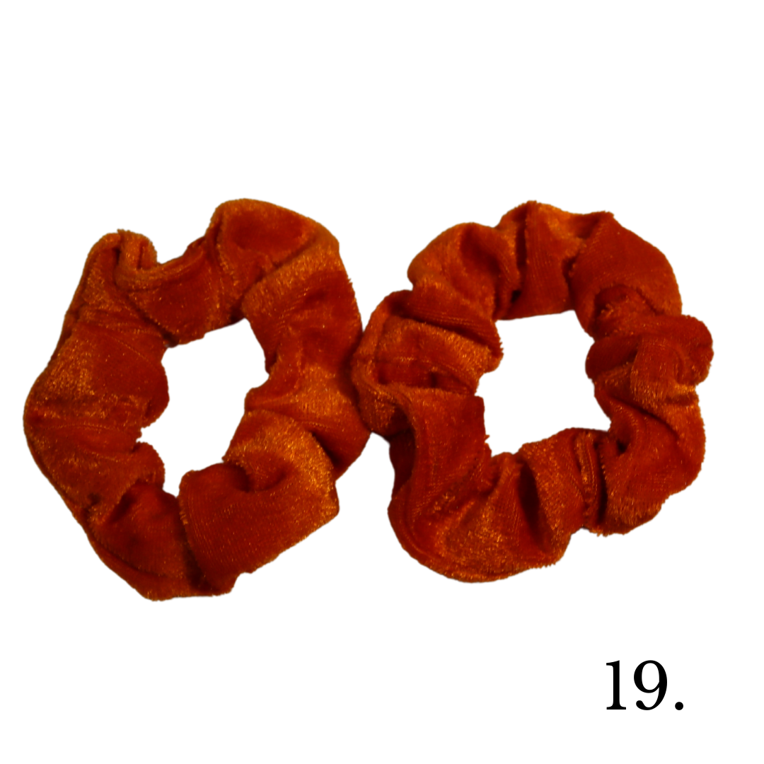 Yellow, Orange, Red Velvet Poof Collection