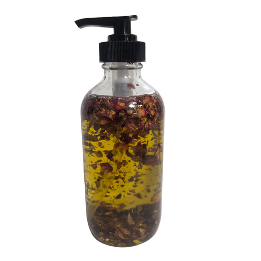 Rose Body Oil for Dry Skin – Natural Moisturizing Oil with Calendula & Black Seed
