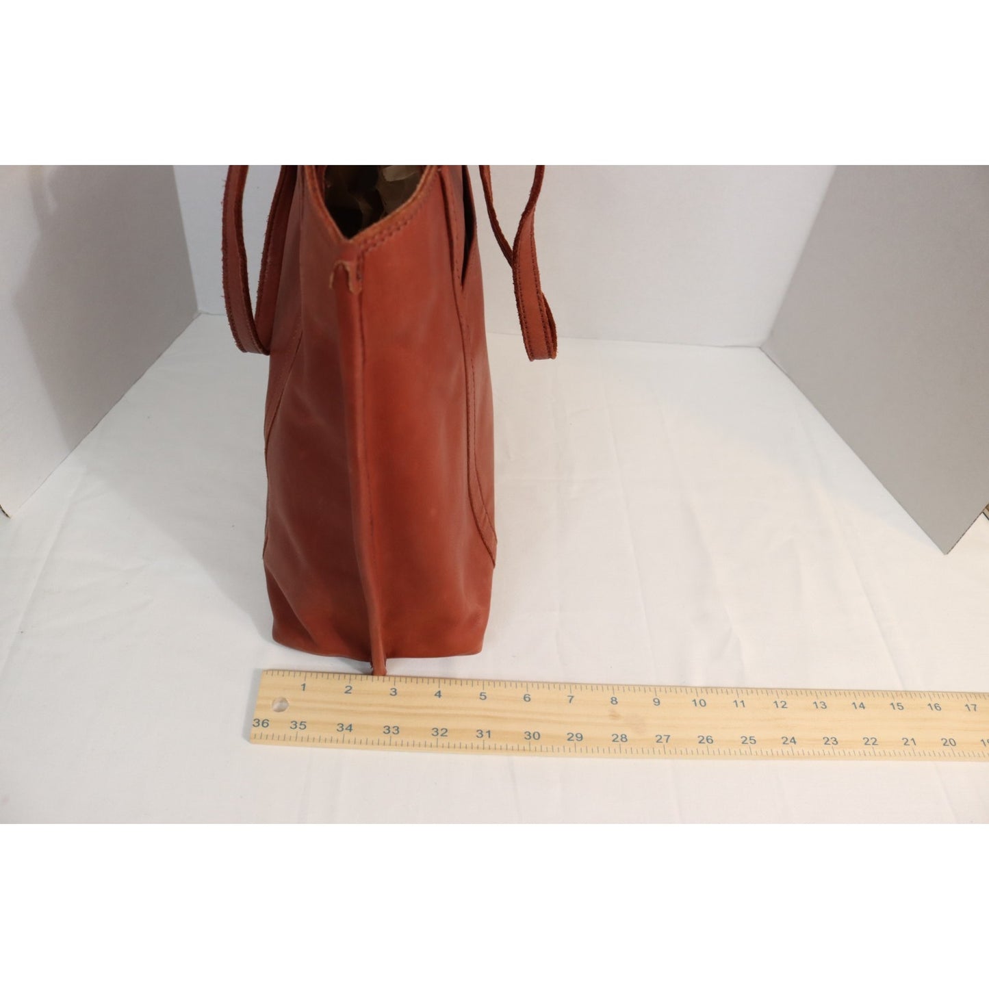 Margot Soft Leather Double Handlex2 Shoulder Tote Top Handle Brown