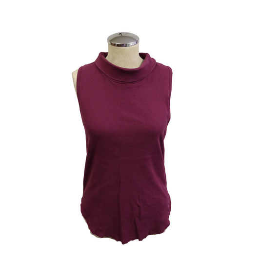 Free People Purple Mock Neck Tank Top