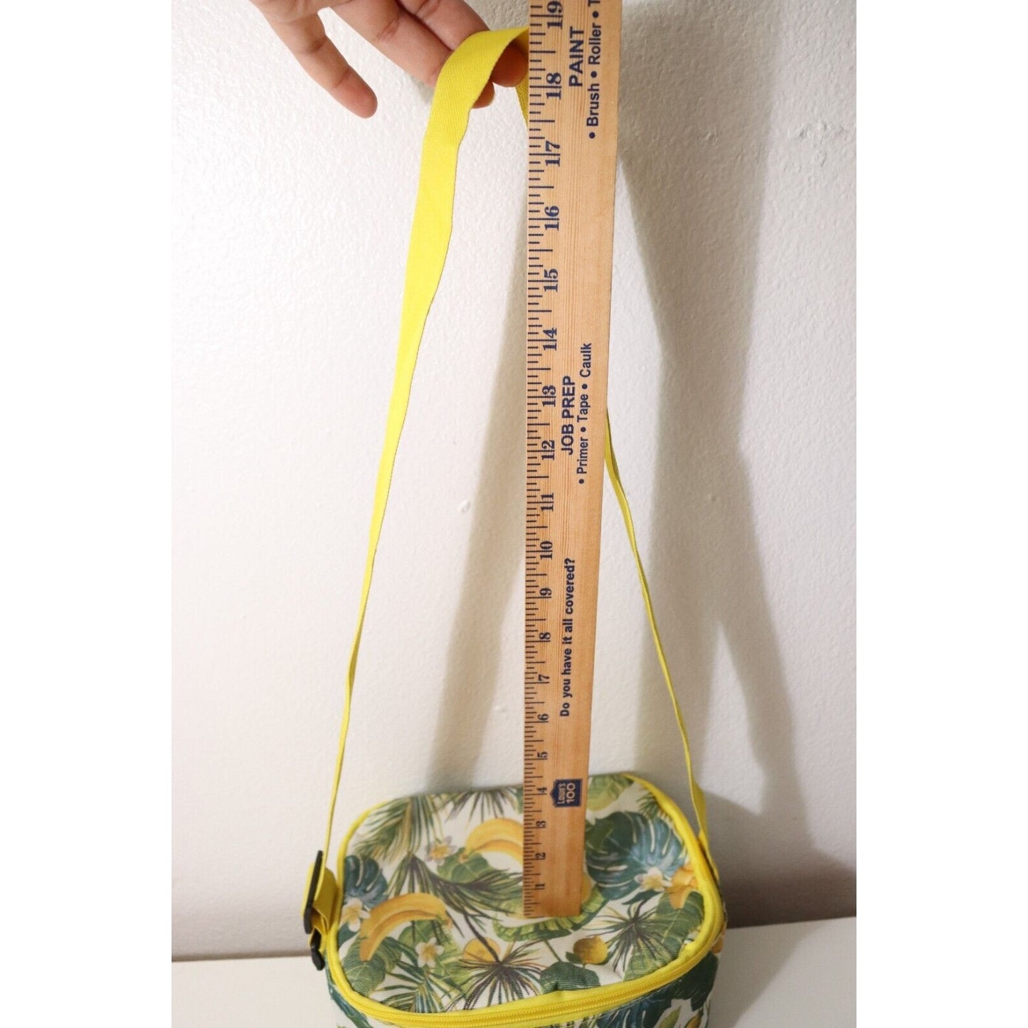 Lemon, Banana and Leaf Lunch Bag Adjustable Top Open