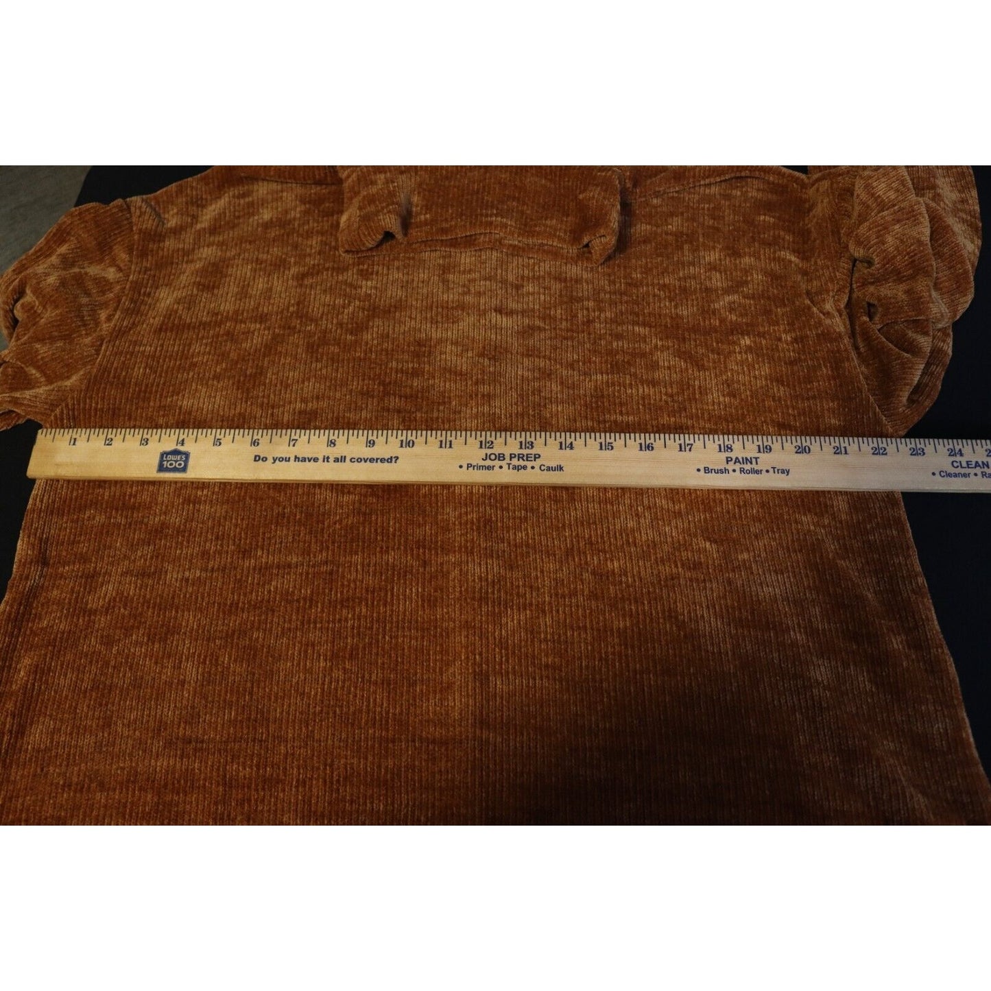 Eloquii Burnt Orange Turtleneck Sweater Soft Corduroy Sleeve Casual 14/16