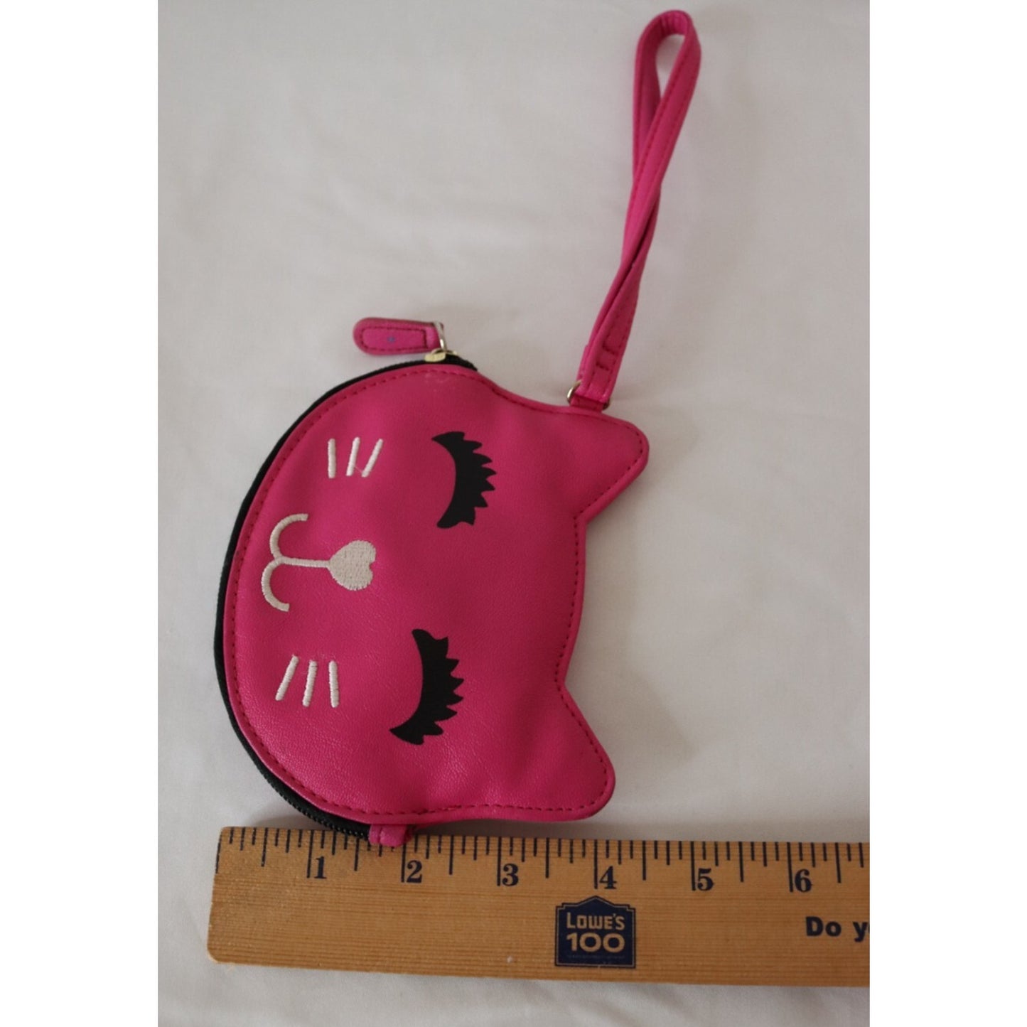 Luv Betsey Johnson Pink Cat Wristlet Wallet