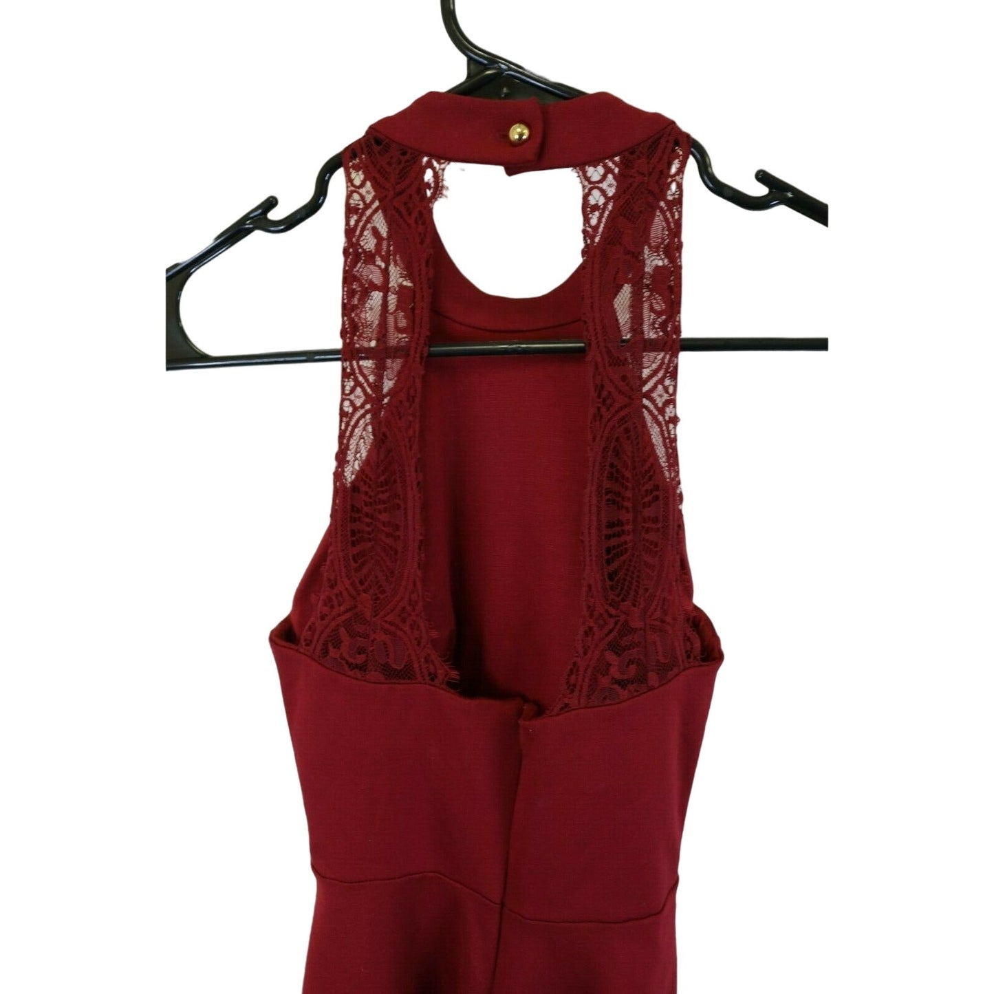 Lulus Women Burgundy Halter Sleeveless Fit+Flare Party Dress Size XS 57D1955D25 (a)