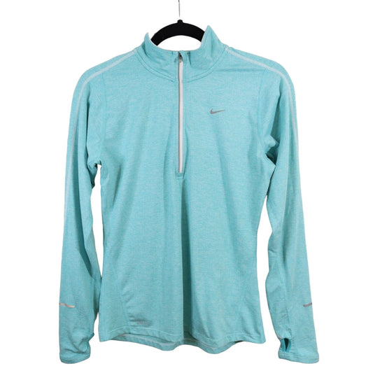 Nike Dri Fit Running Teal Sweater Size Small Long Sleeve