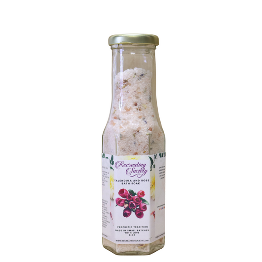 Unscented Calendula and Rose Bath Soak – Pure & Gentle Mineral Soak