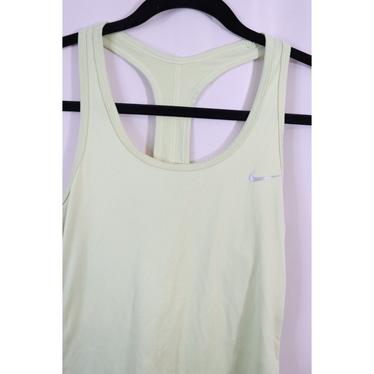 Nike Dri Fit Pale Yellow Racer Back Small Polyester/Spandex