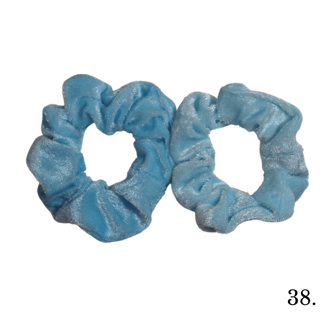 Blue Tone Velvet Poof Poofs Collection