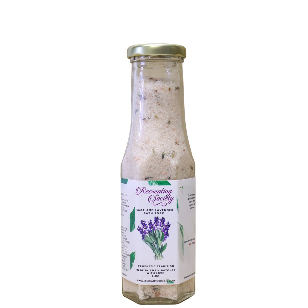 Calendula and Rose Relaxing Bath Soaks - 8 ounce - Lavender And Sage