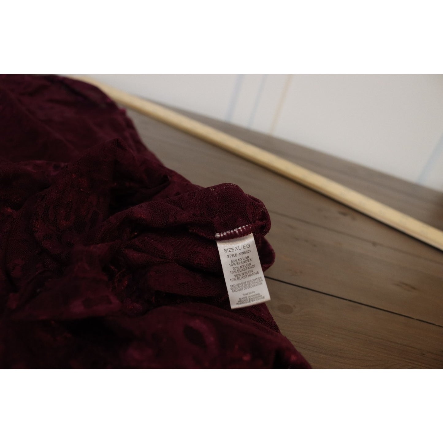 Uhnbranded Baby Doll Purple Lace Nightgown Size XL Nylon/Spandex