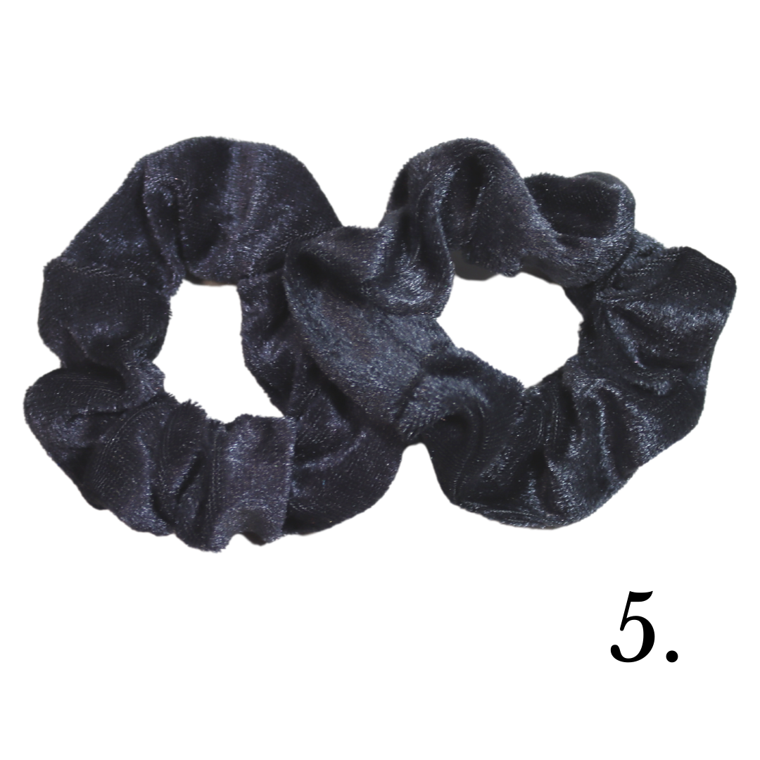 Grey, Black and White Tones Velvet Poofs Collection