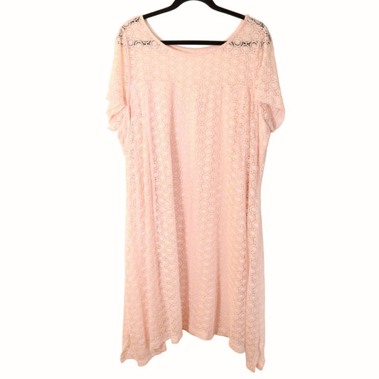 Lane Bryant Peach Lace Overlay Dress Size 22/24