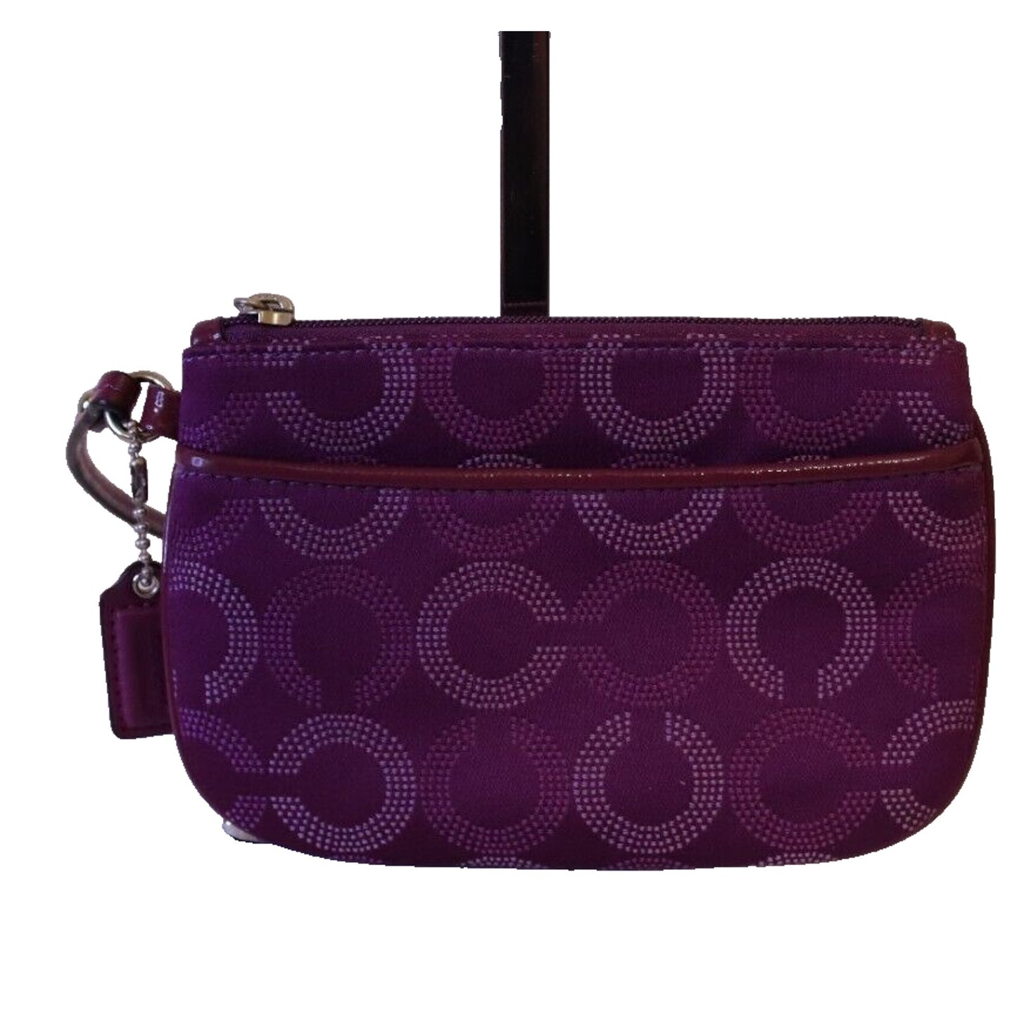 Coach Purple Wristlet C Logo Hangtag