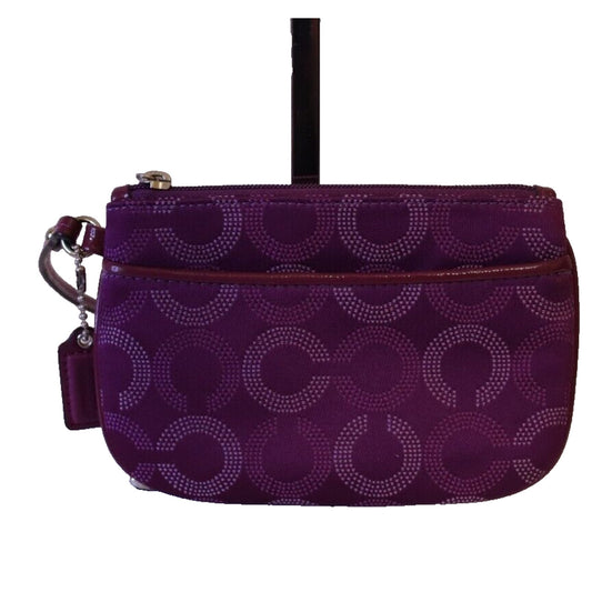 Coach Purple Wristlet C Logo Hangtag