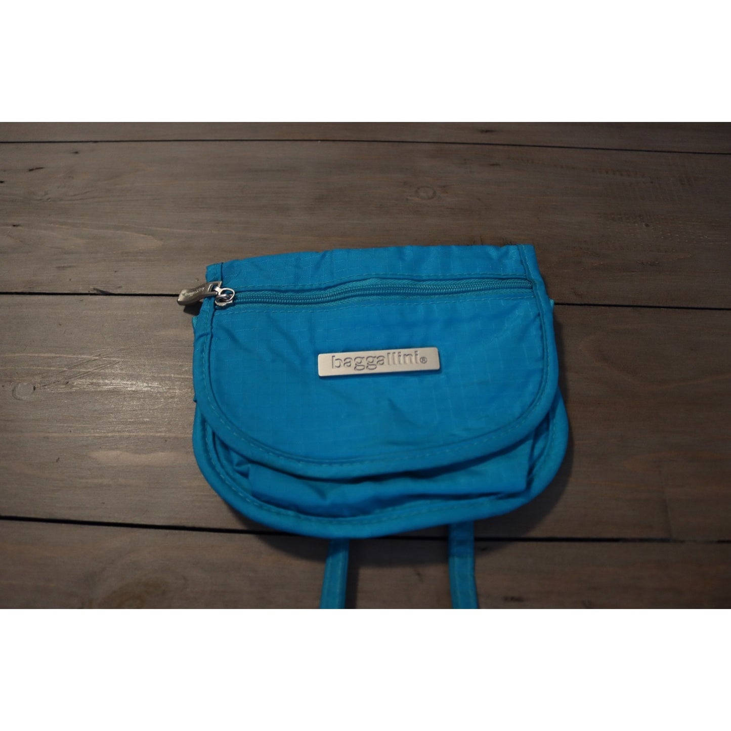 Baggallini Small Crossbody Bag Teal ID Pocket Pen Holder