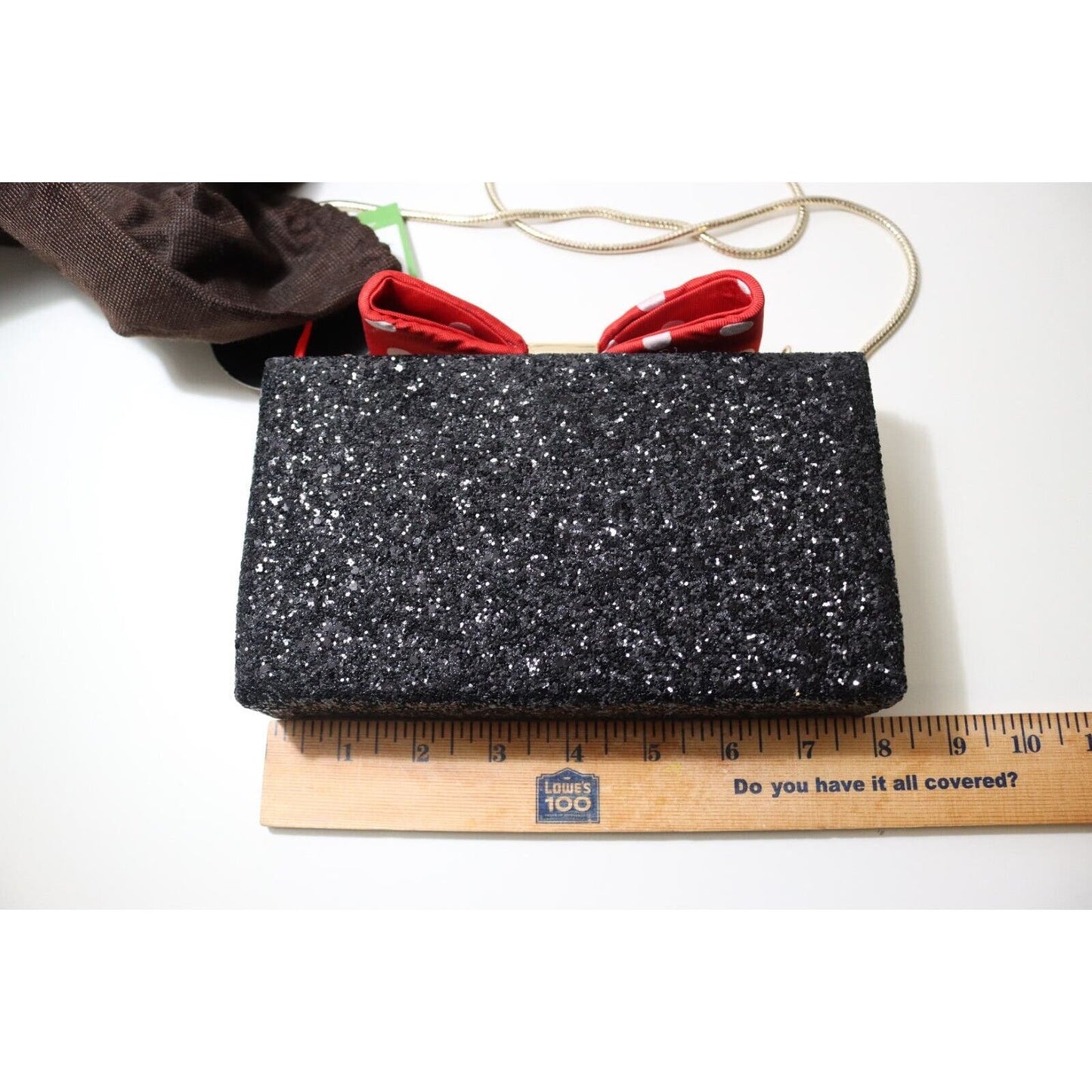 New Kate Spade x Disney Minnie Mouse Bow Clutch Crossbody Handbag Purse