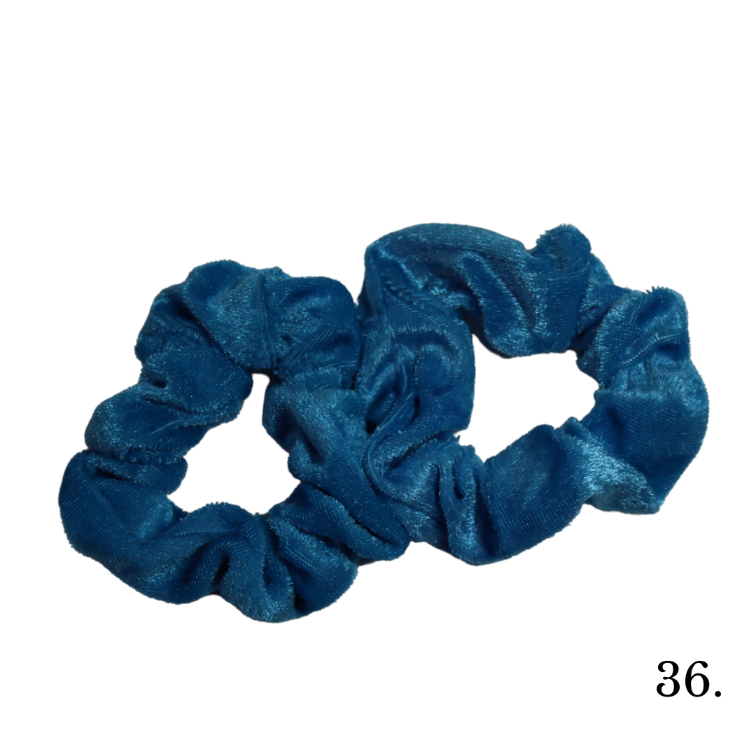Blue Tone Velvet Poof Poofs Collection