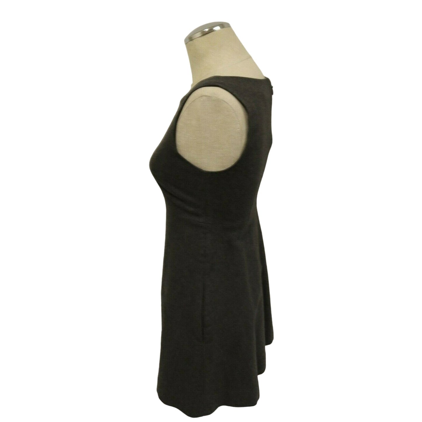 J. Crew Women's Grey 100% Wool Lined Sheath Dress Size 2 Sleeveless Pockets