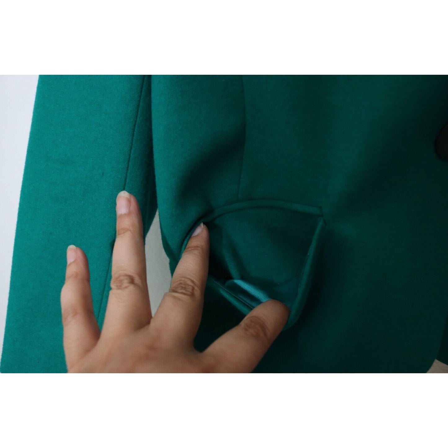 Vintage Pendleton Green Wool Blazer Size 12 Long Sleeve One Button