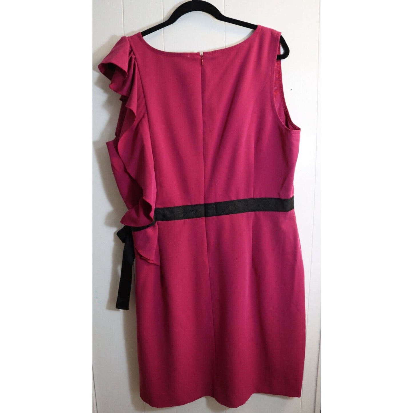 NEW NY & Co Mini Sheath Party Dress Plus Stretch Ruffle Sleeveless