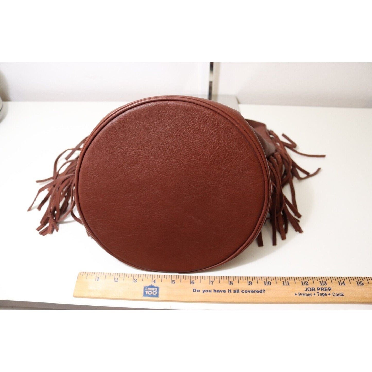Ugg Brown Leather Bucket Bag with Tassel