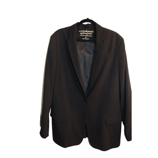 Norma Kamali Boyfriend Blazer Jacket Black One Button