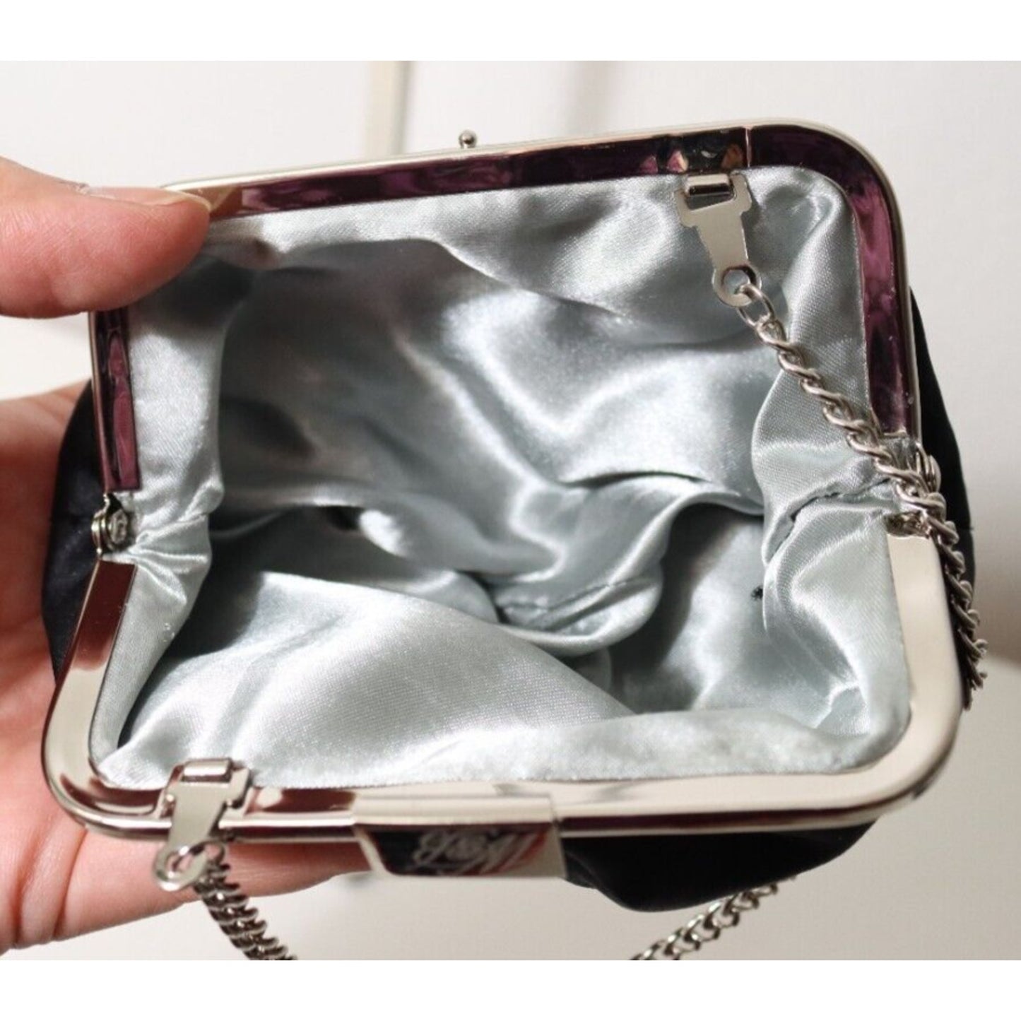 White House Black Market Evening Bag Hidden Chain