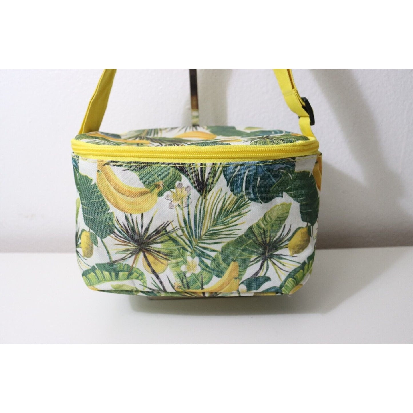 Lemon, Banana and Leaf Lunch Bag Adjustable Top Open