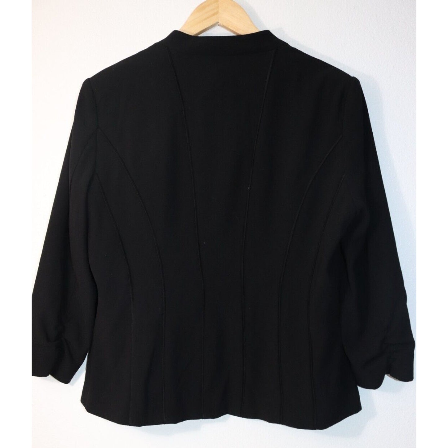Cache Black Blazer Size 14 Silver Hardware Triacetate/Polyester