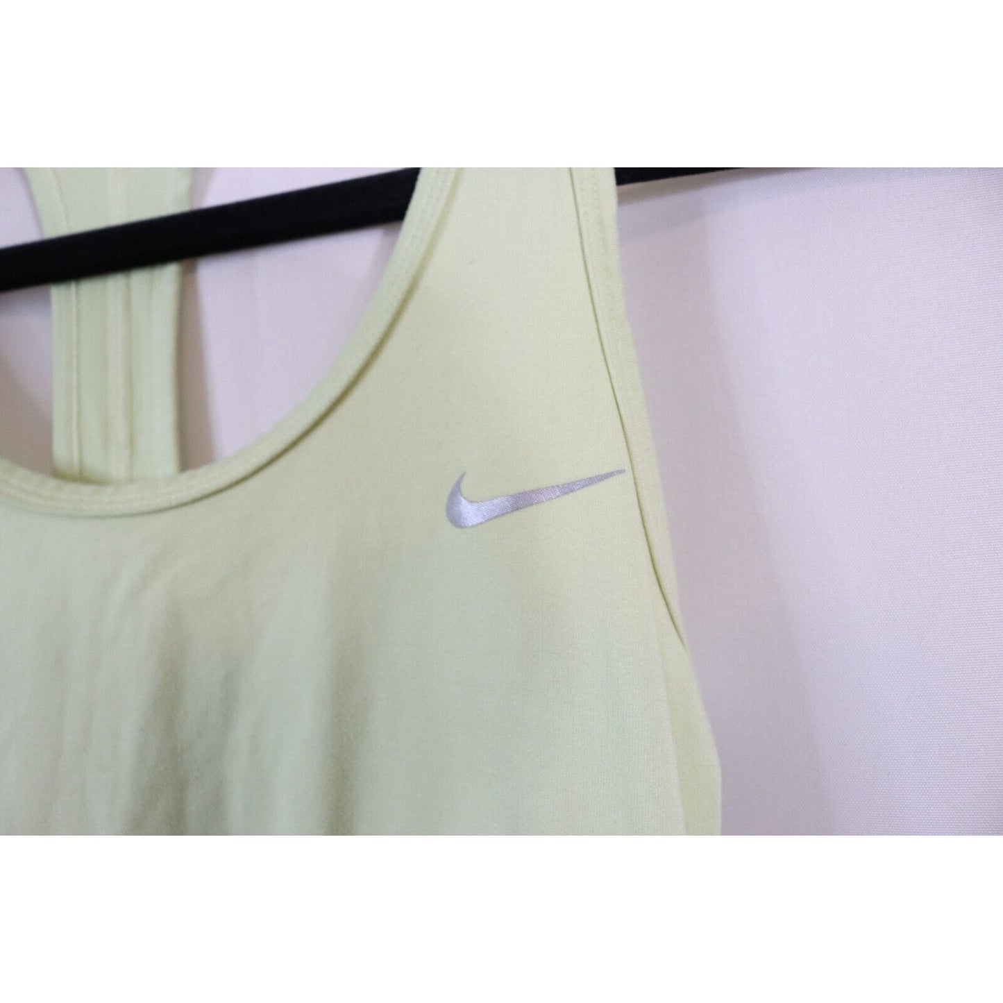 Nike Dri Fit Pale Yellow Racer Back Small Polyester/Spandex