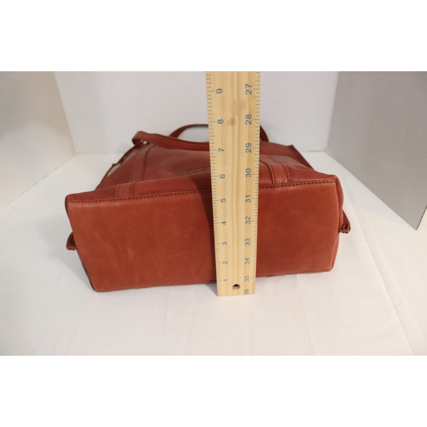 Margot Soft Leather Double Handlex2 Shoulder Tote Top Handle Brown