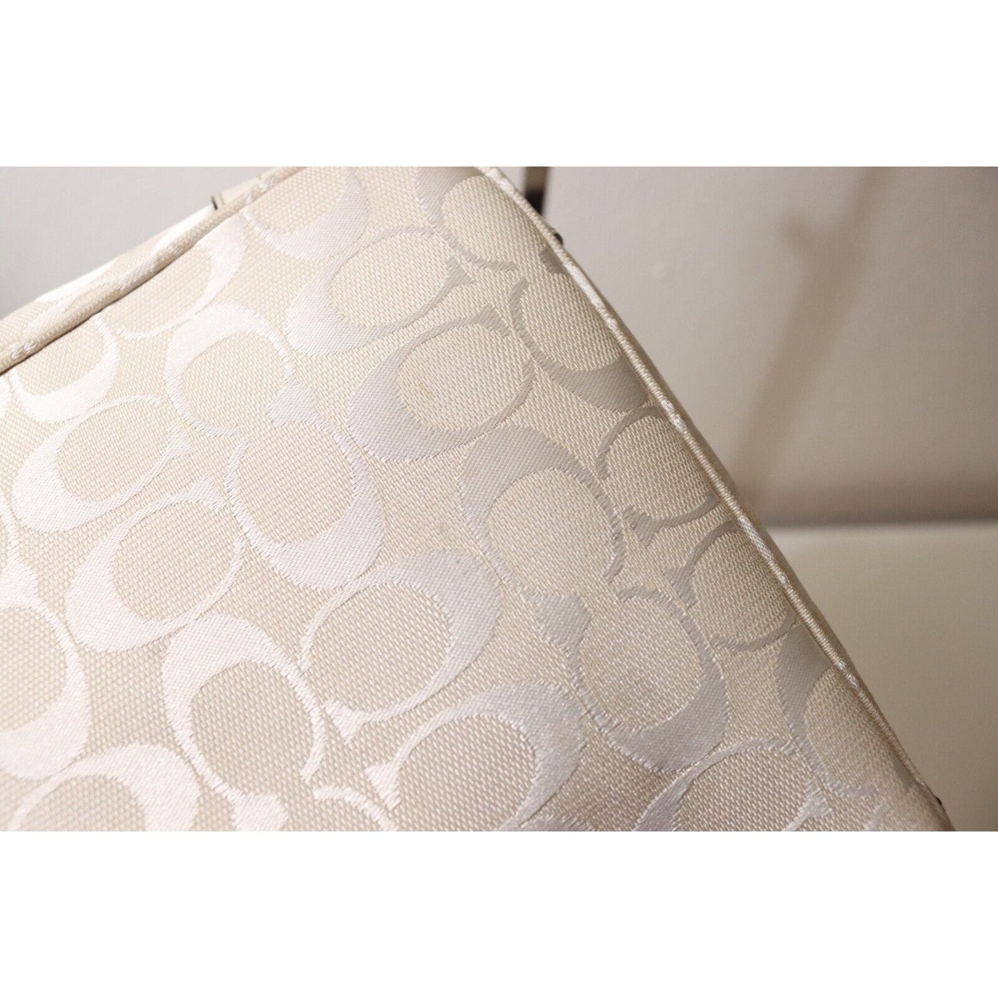 Authentic COACH Signature Lunch Tote 1464 Cream Jacquard Leather - Tote Bag