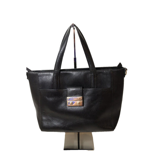 Cole Haan Black Leather Double Handle Shoulder Bag