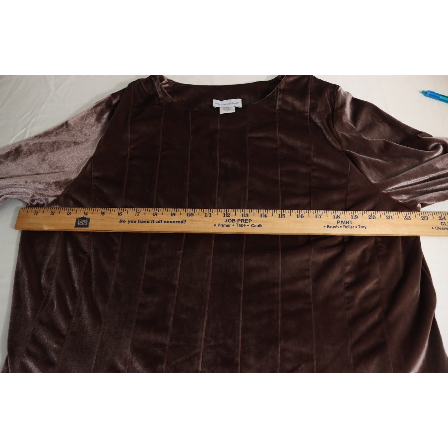 Soft Surrounding 2X Velvet Shiny Tunic Top Long Sleeve