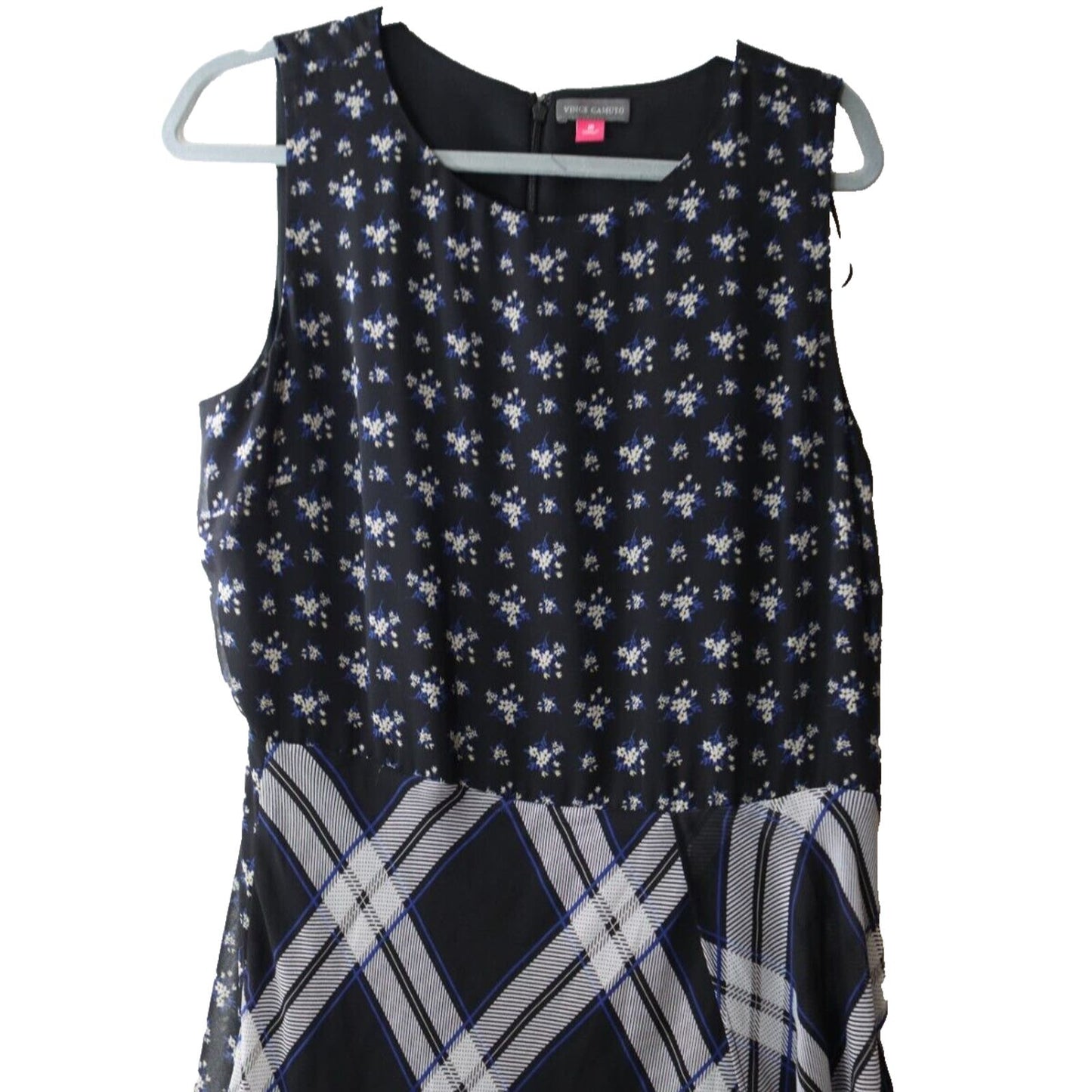 Vince Camuto Asymmetrical Sleeveless Dress Geometrical Size 10