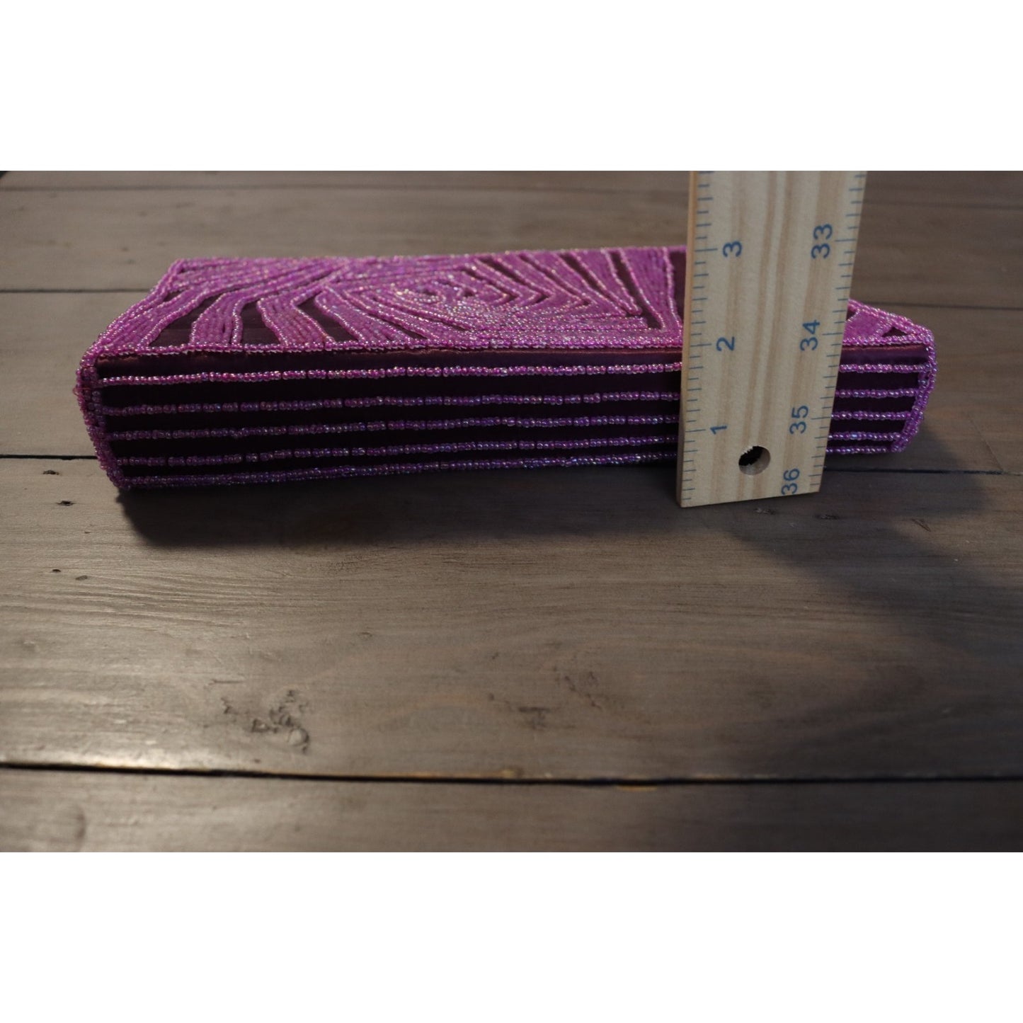 Bijoux Tenner Beaded Clutch Purple