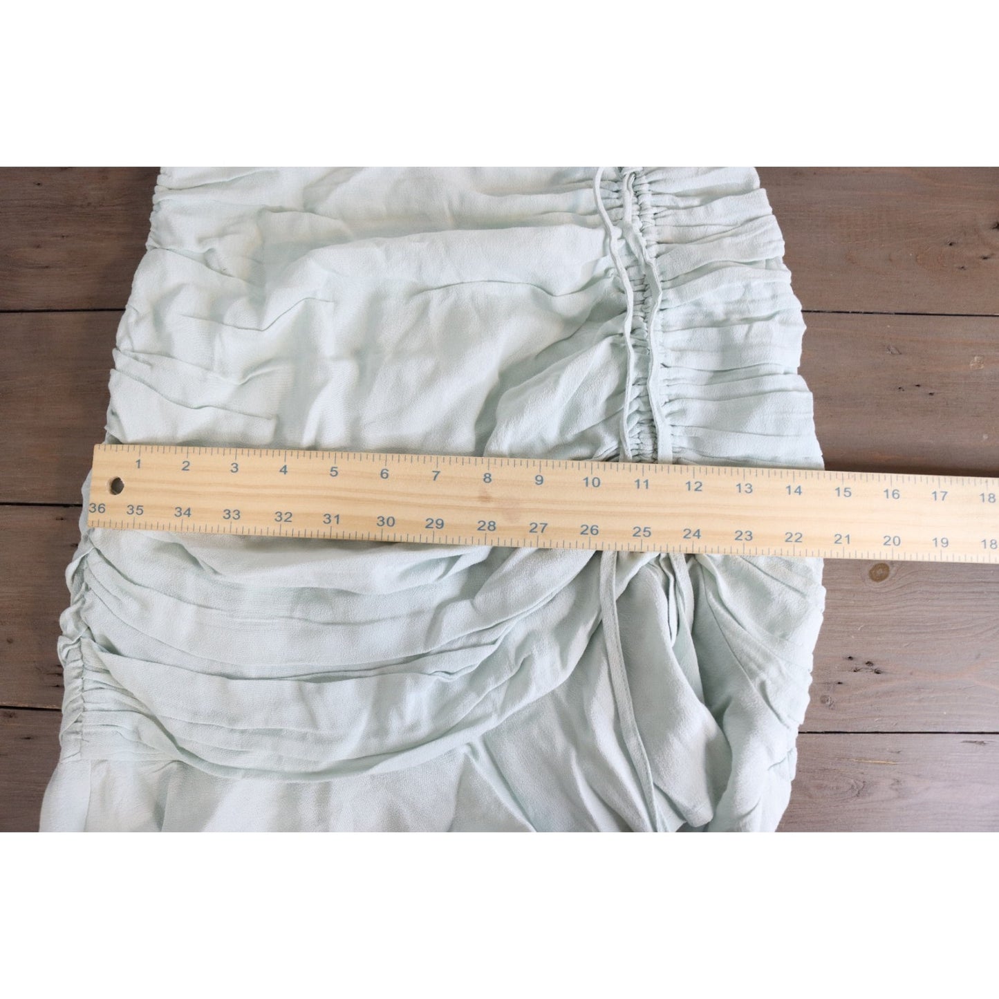 NWT Forever 21 Small Light Green Dress Bodycon V Neck Ruching Long Sleeve