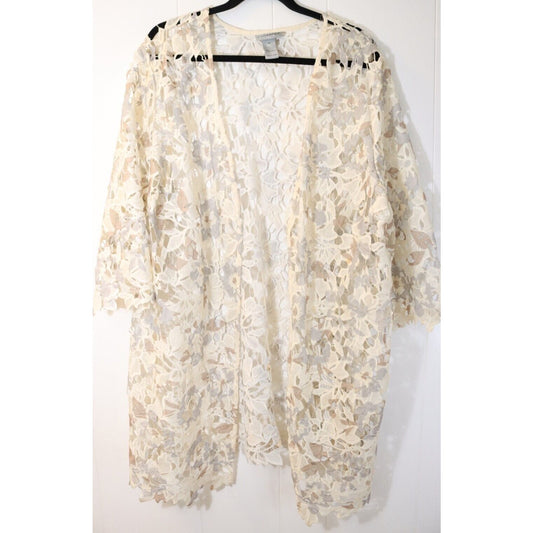 Catherine Duster Cardigan Multi Beige Color