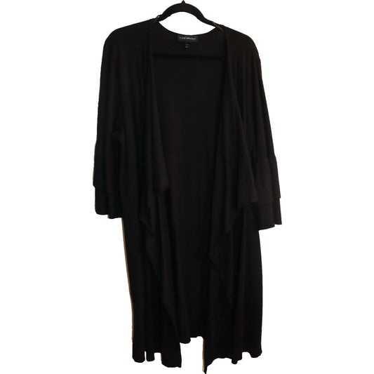 Lane Bryant Black Open Cardigan Waterfall Duster